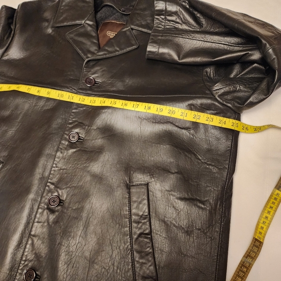 Coach Men's Black Soft Leather Coat - Picture 12 of 14